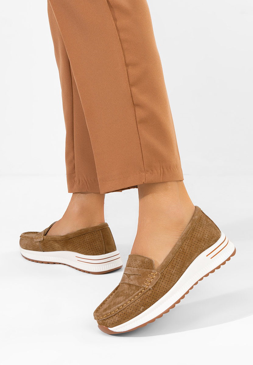 Mocasini dama piele Seliona maro