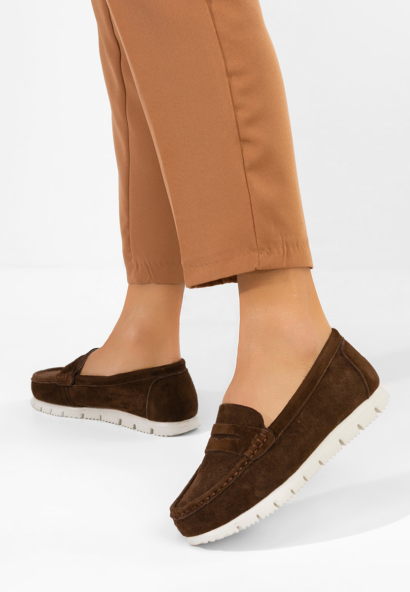 Mocasini dama piele Valerimia V2 maro