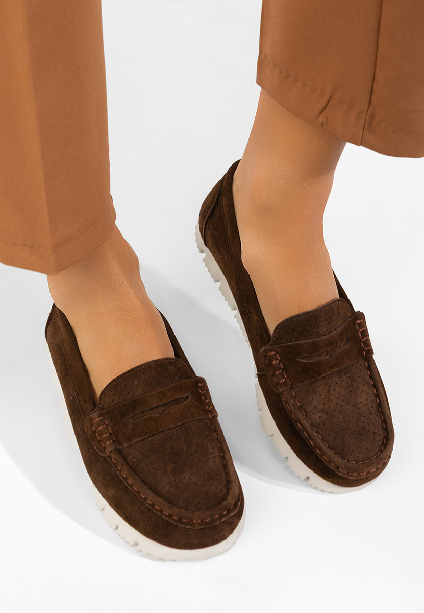 Mocasini dama piele Valerimia V2 maro