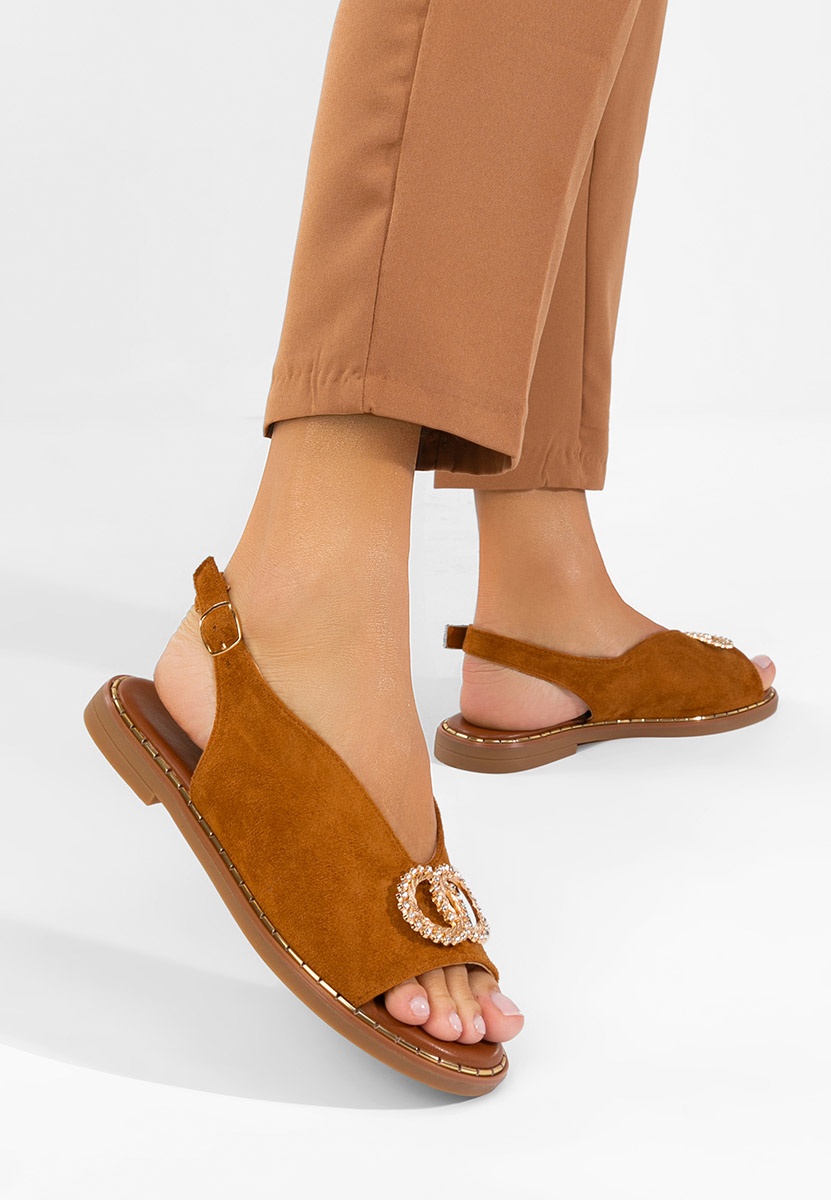 Sandale cu talpa joasa Olivera camel