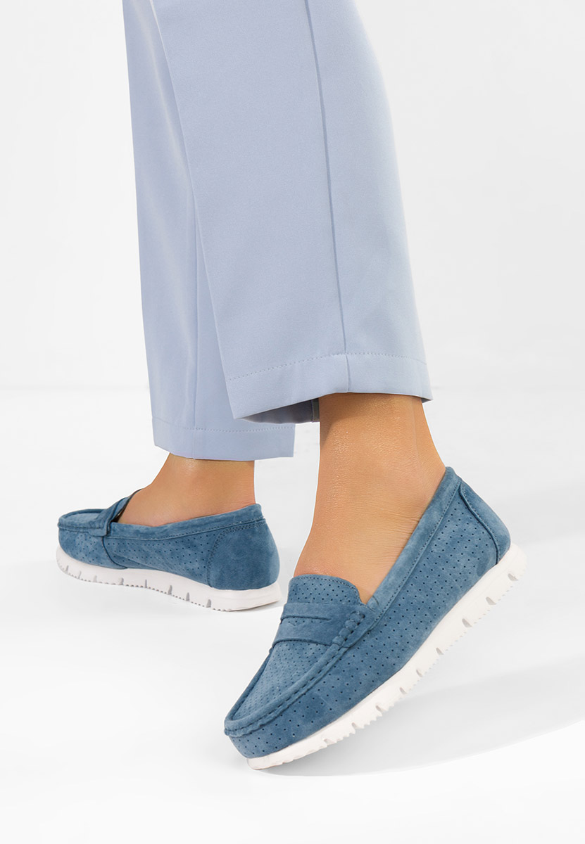Mocasini dama piele Valerimia navy
