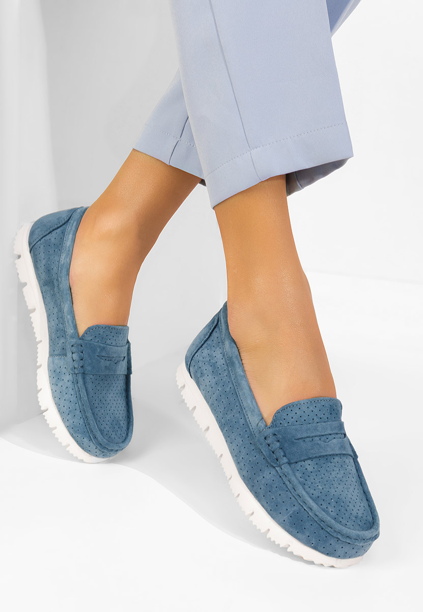 Mocasini dama piele Valerimia navy