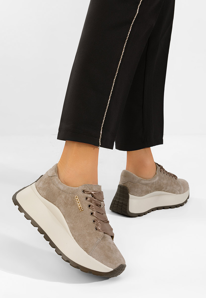 Sneakers dama piele Gonelia maro