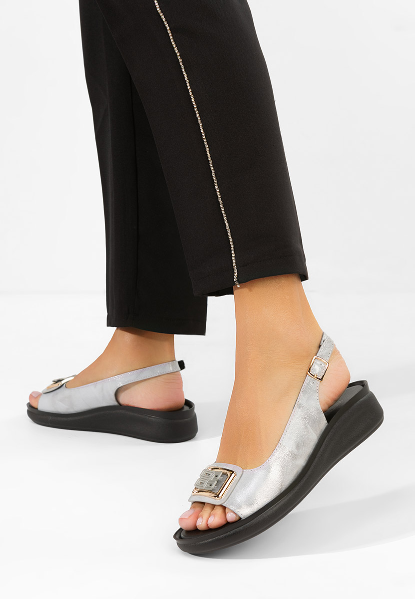 Sandale cu platforma Sendy argintii