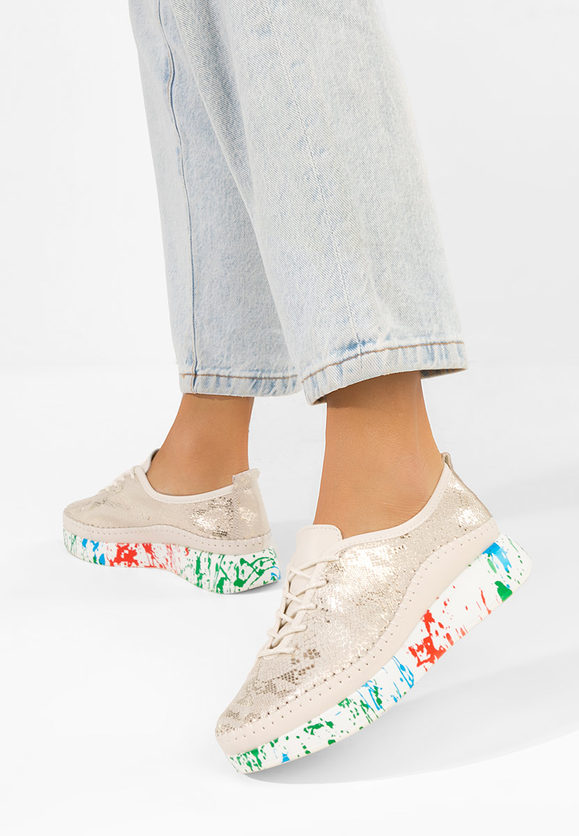 Sneakers dama piele Marinia aurii