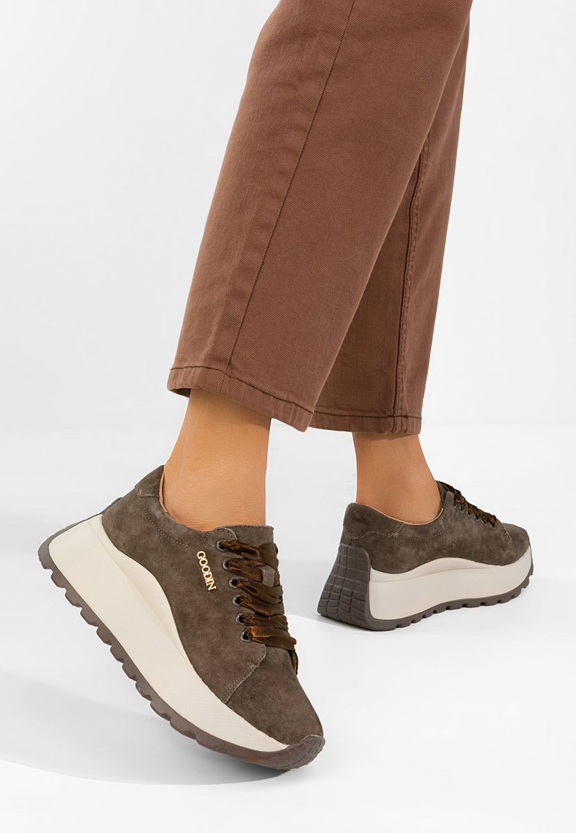 Sneakers dama piele Gonelia V2 maro