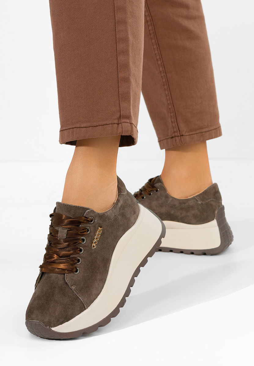 Sneakers dama piele Gonelia V2 maro