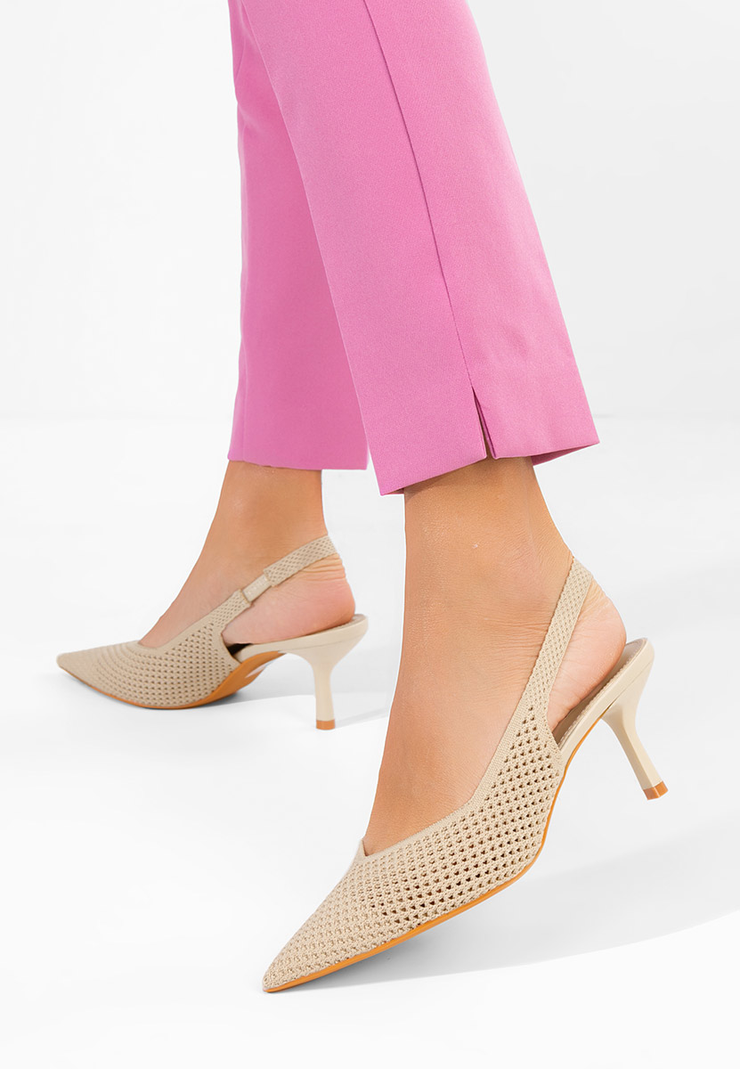 Pantofi slingback Maldivia bej