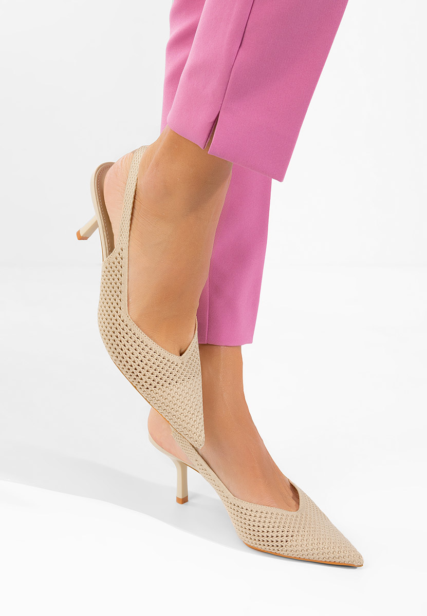 Pantofi slingback Maldivia bej