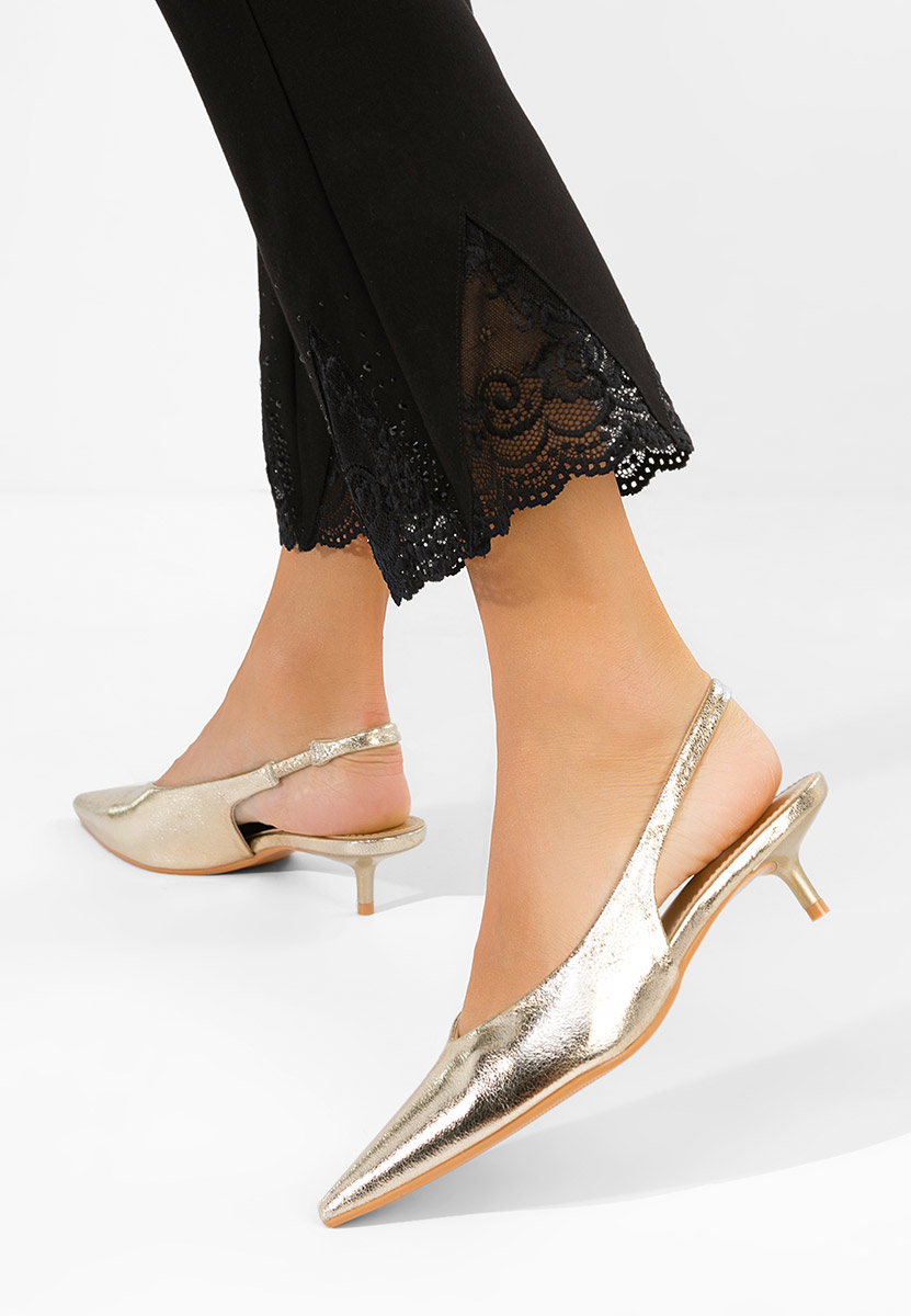 Pantofi slingback Nirvania aurii