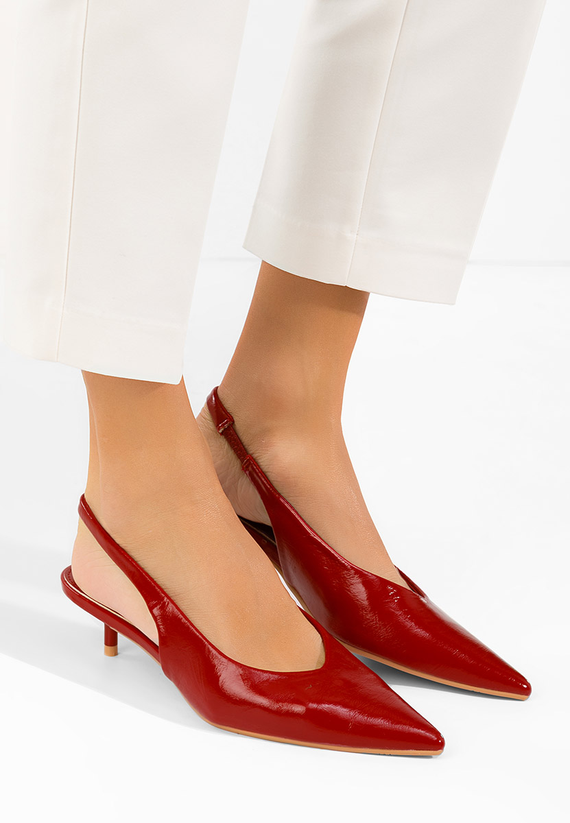 Pantofi slingback Nirvania rosii