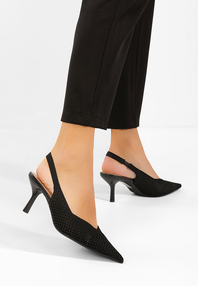 Pantofi slingback Maldivia negri
