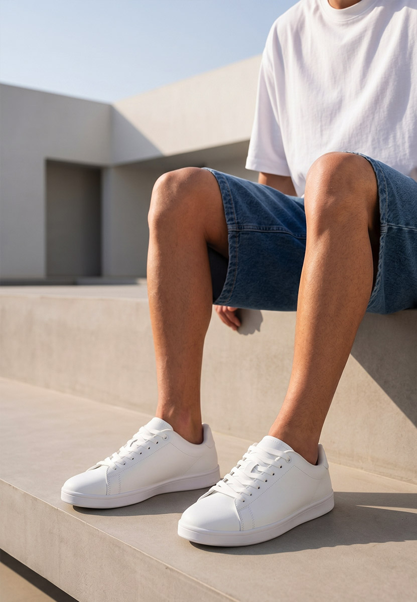 Sneakers barbati Jorah albi