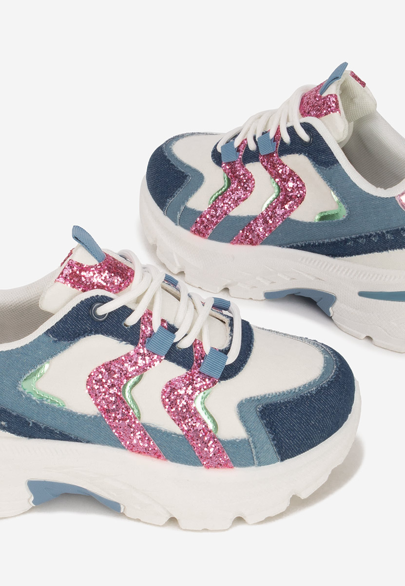 Sneakers cu platformă Odinea denim