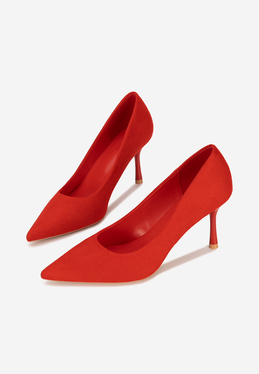 Pantofi cu toc stiletto Antoneia rosii