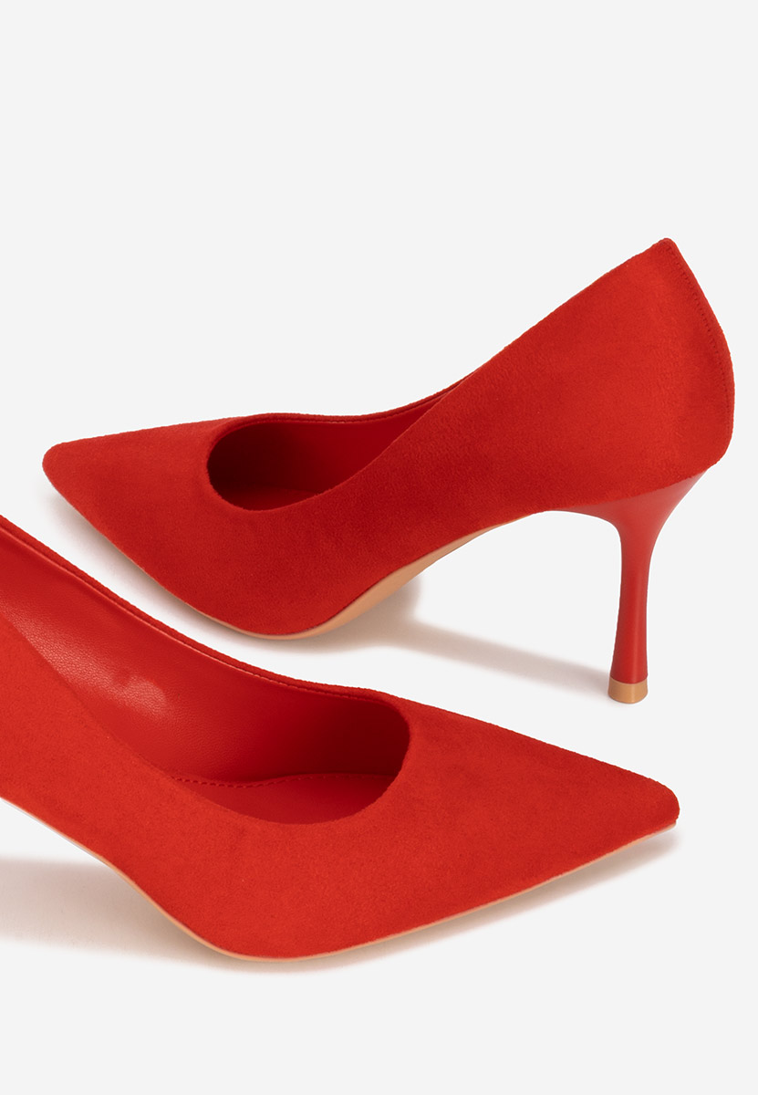 Pantofi cu toc stiletto Antoneia rosii