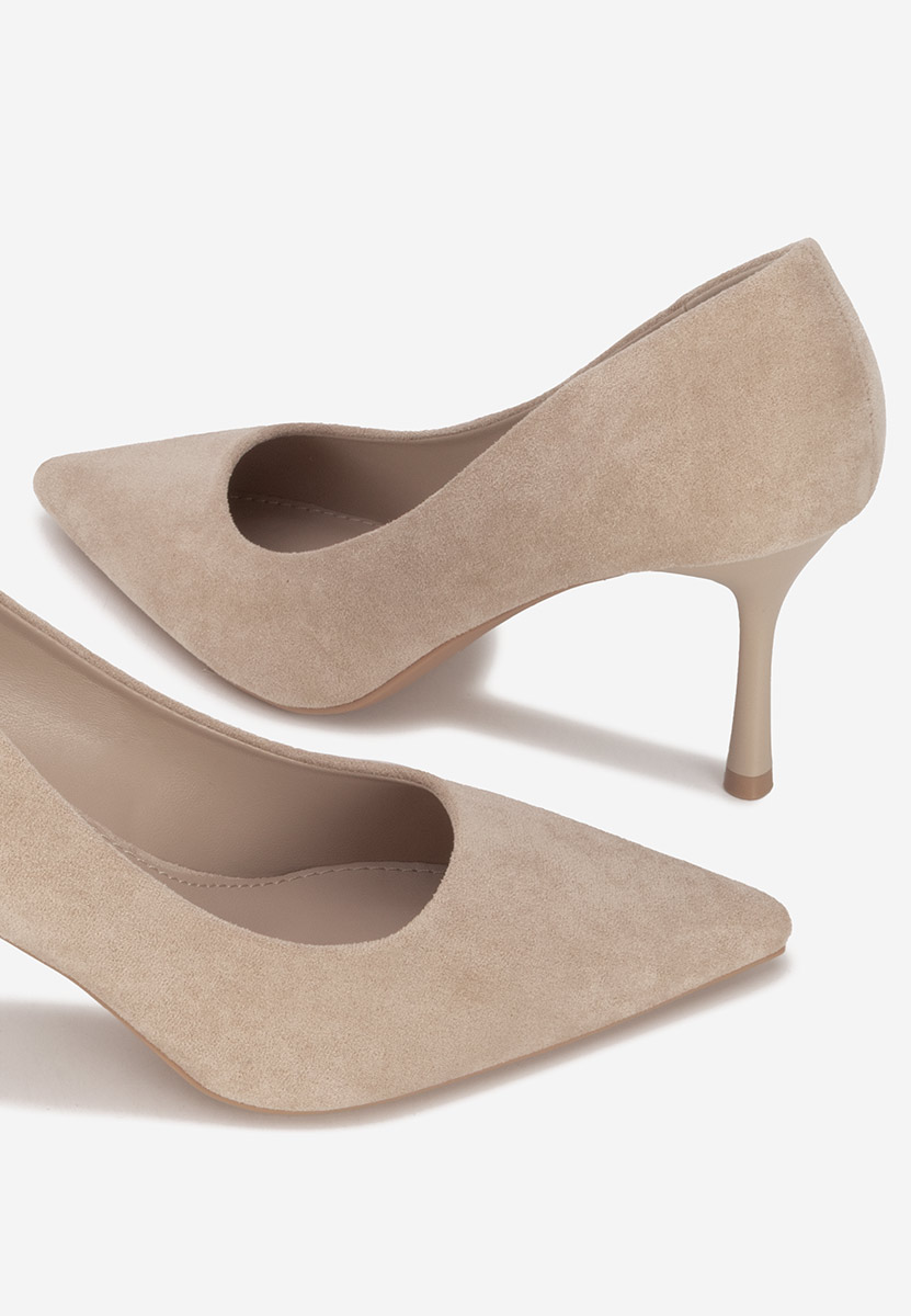 Pantofi cu toc stiletto Antoneia bej