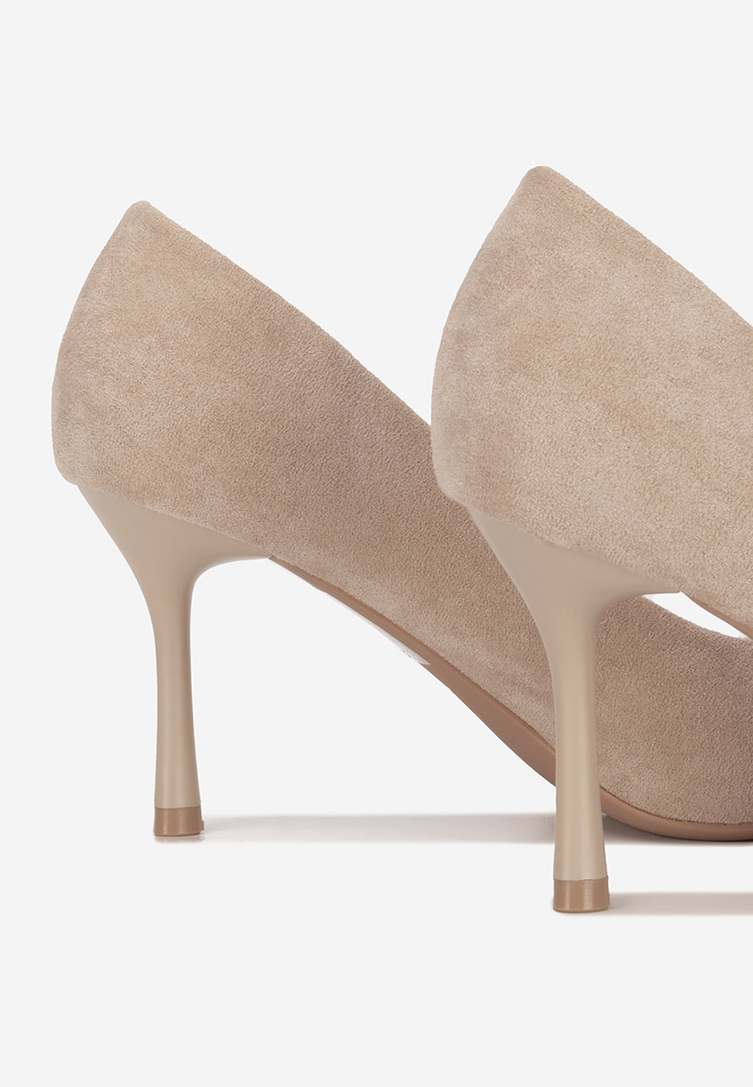 Pantofi cu toc stiletto Antoneia bej