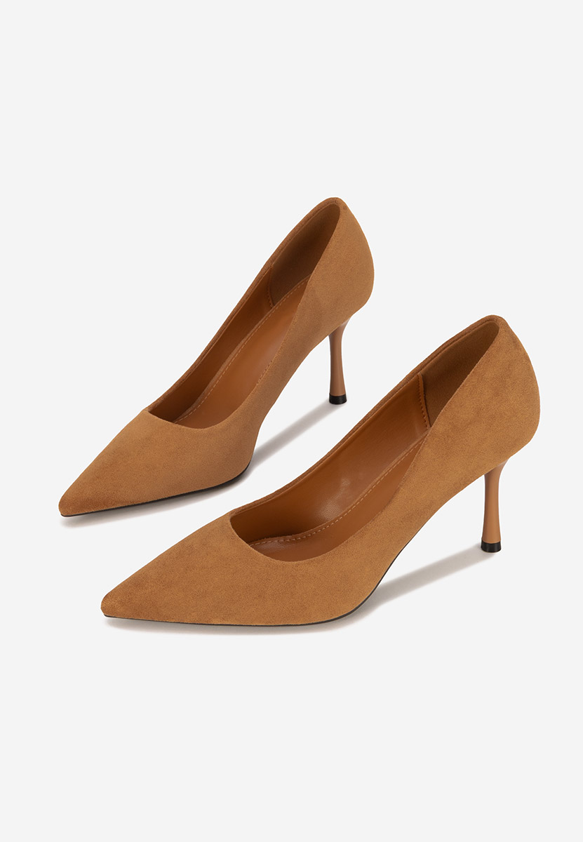 Pantofi cu toc stiletto Antoneia camel