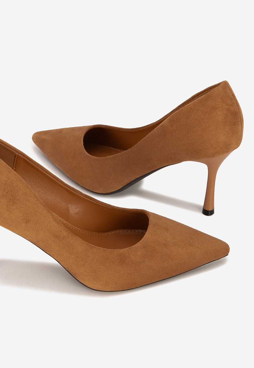 Pantofi cu toc stiletto Antoneia camel