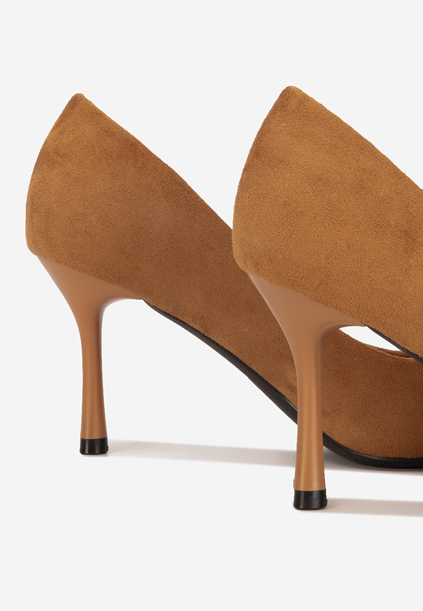 Pantofi cu toc stiletto Antoneia camel