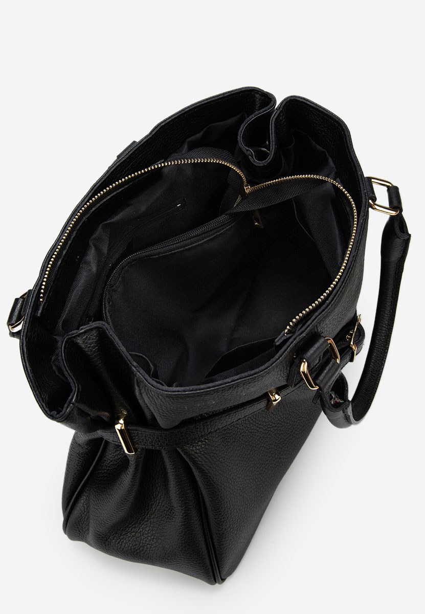 Geanta din piele naturala Ruxandra neagra
