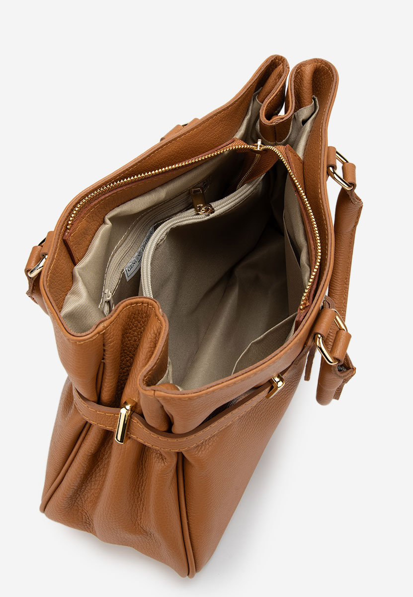 Geanta din piele naturala Ruxandra camel