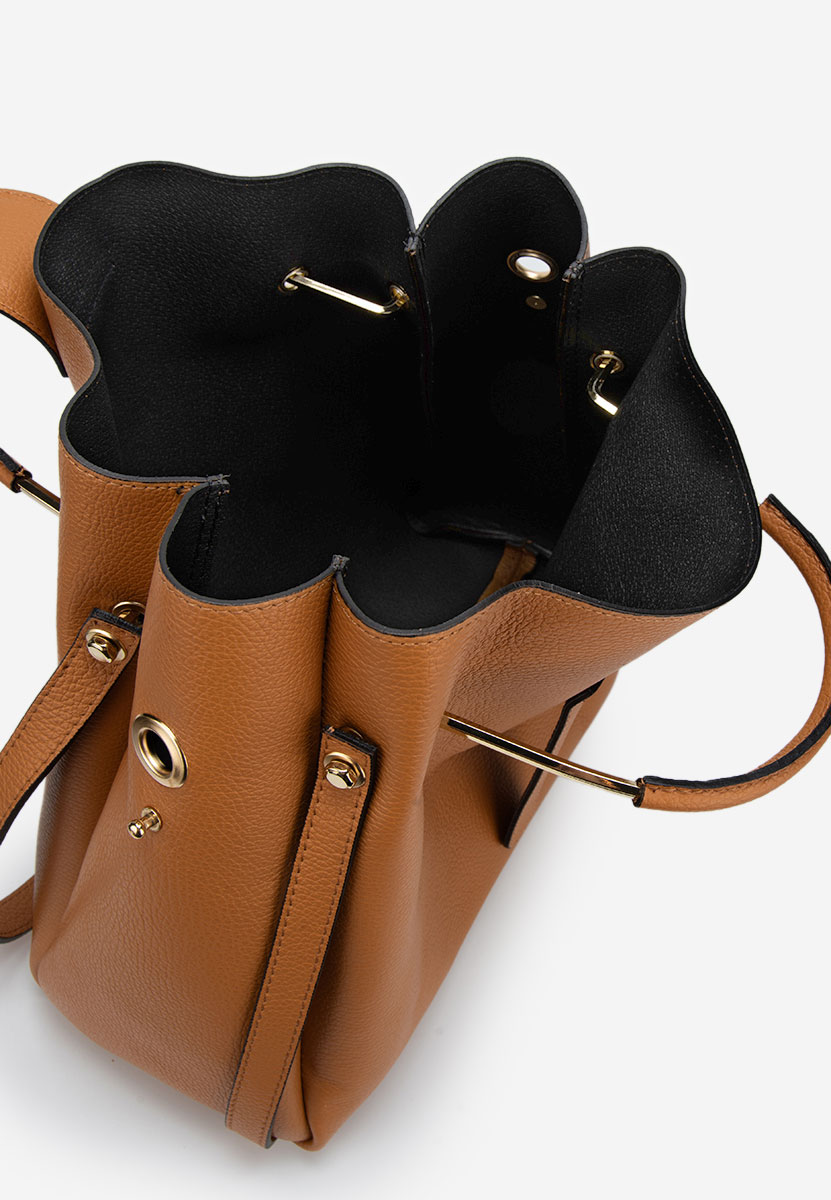 Geanta din piele naturala Acassia camel