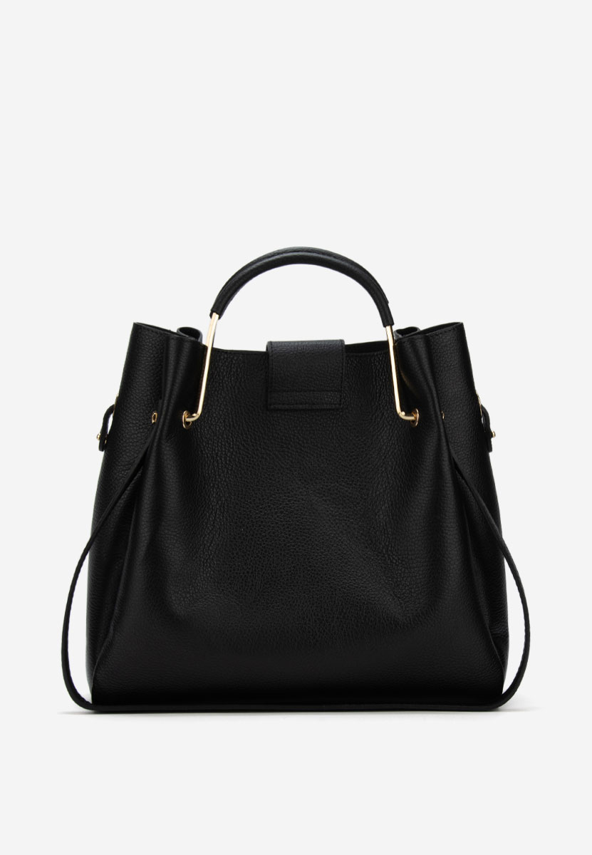 Geanta din piele naturala Acassia neagra