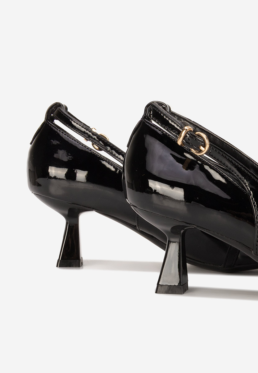 Pantofi stiletto cu toc mic Surie negri