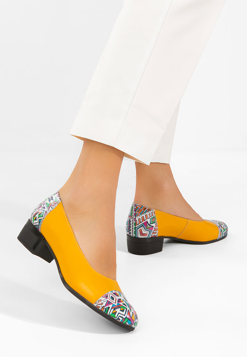 Pantofi dama piele Selinna galbeni