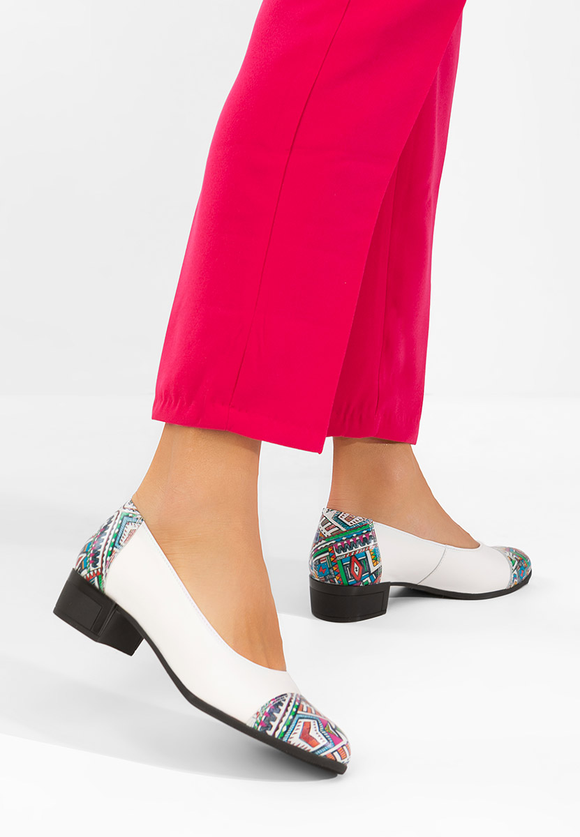 Pantofi dama piele Selinna albi