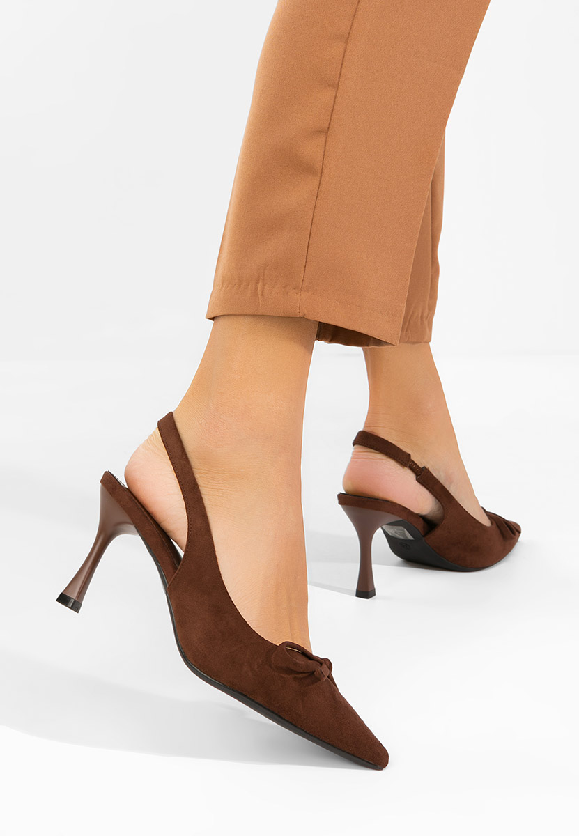 Pantofi slingback Kamela maro