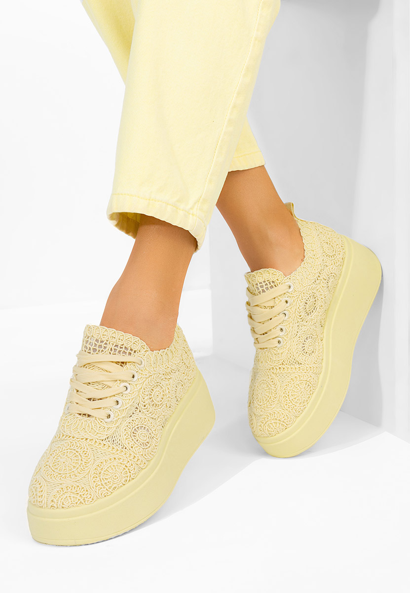 Sneakers cu platformă Anneira galbeni
