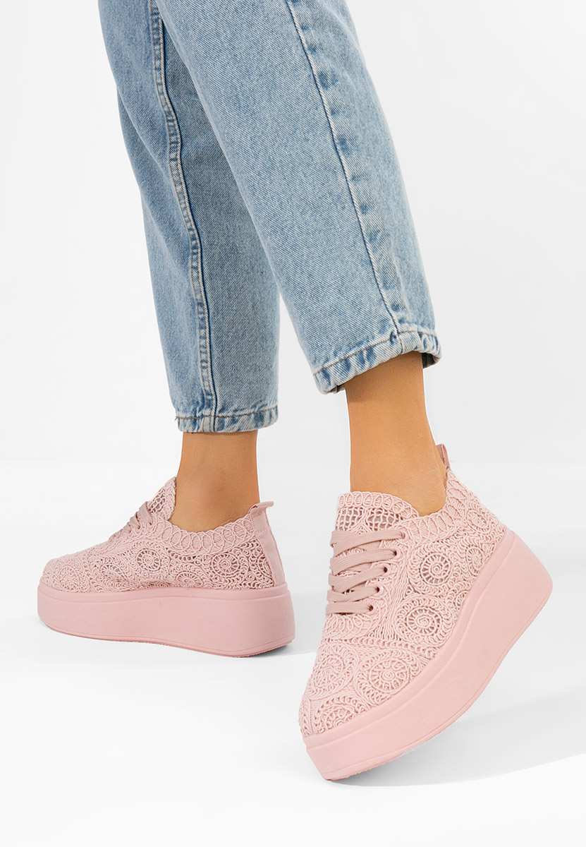 Sneakers cu platformă Anneira roz