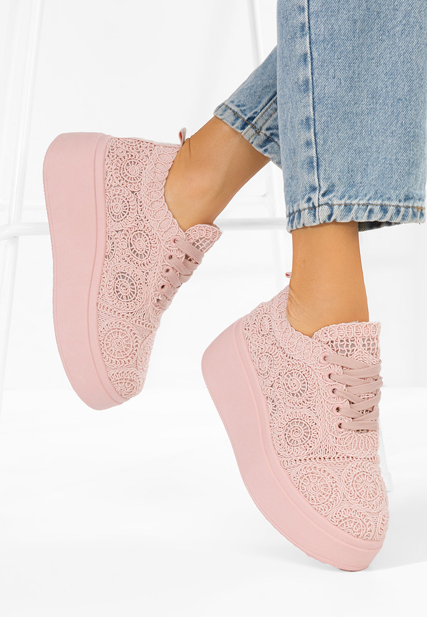 Sneakers cu platformă Anneira roz