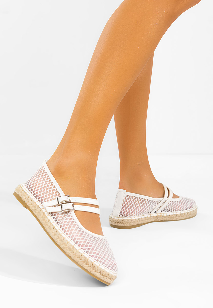 Espadrile dama Nikia albe