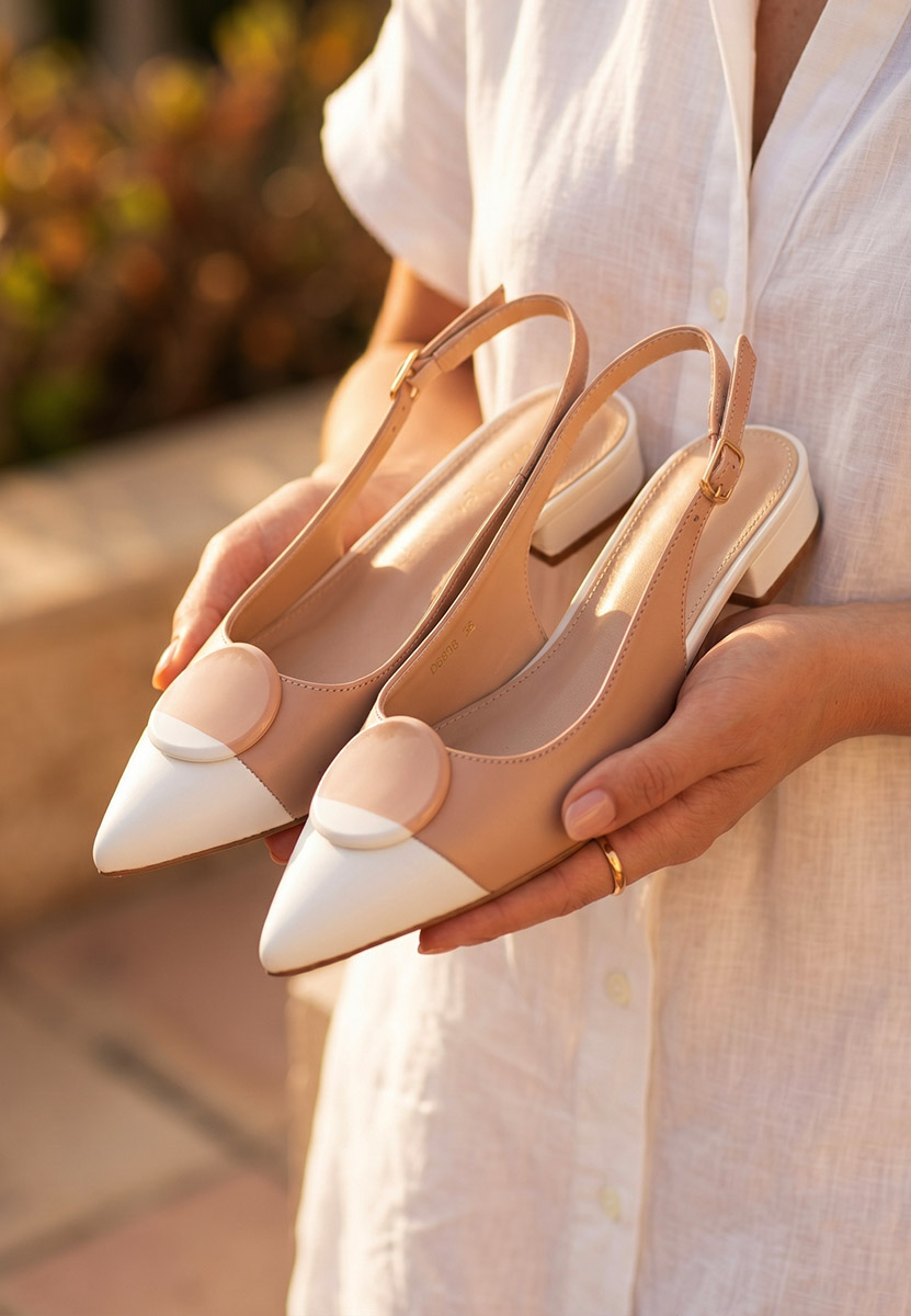 Pantofi slingback Alissandra nude