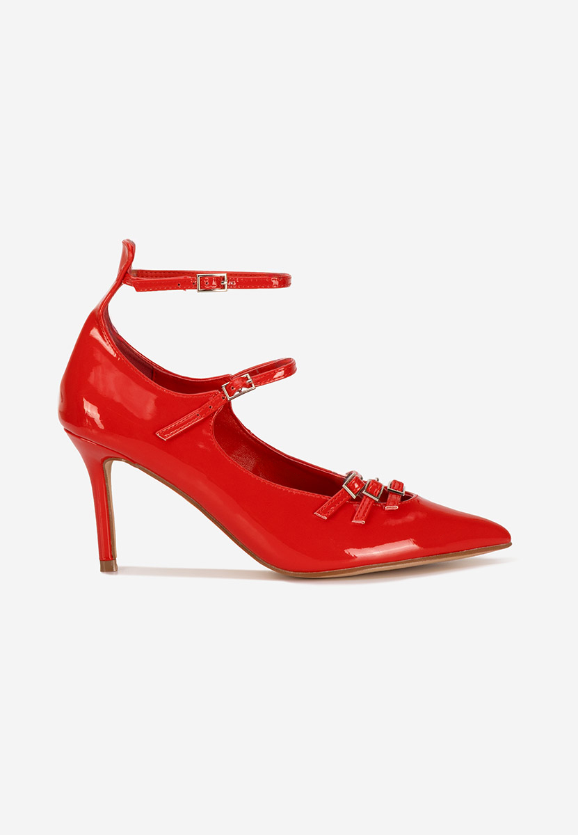 Pantofi cu toc stiletto Monalisa rosii