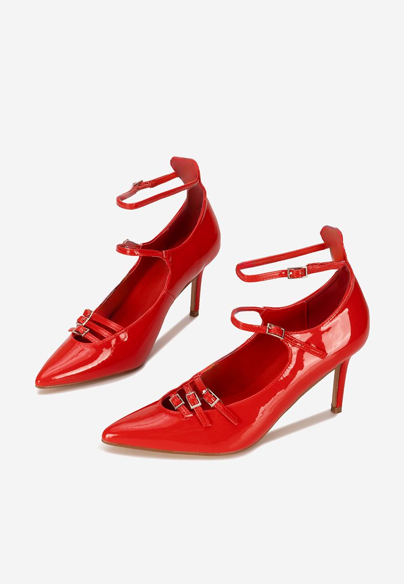 Pantofi cu toc stiletto Monalisa rosii