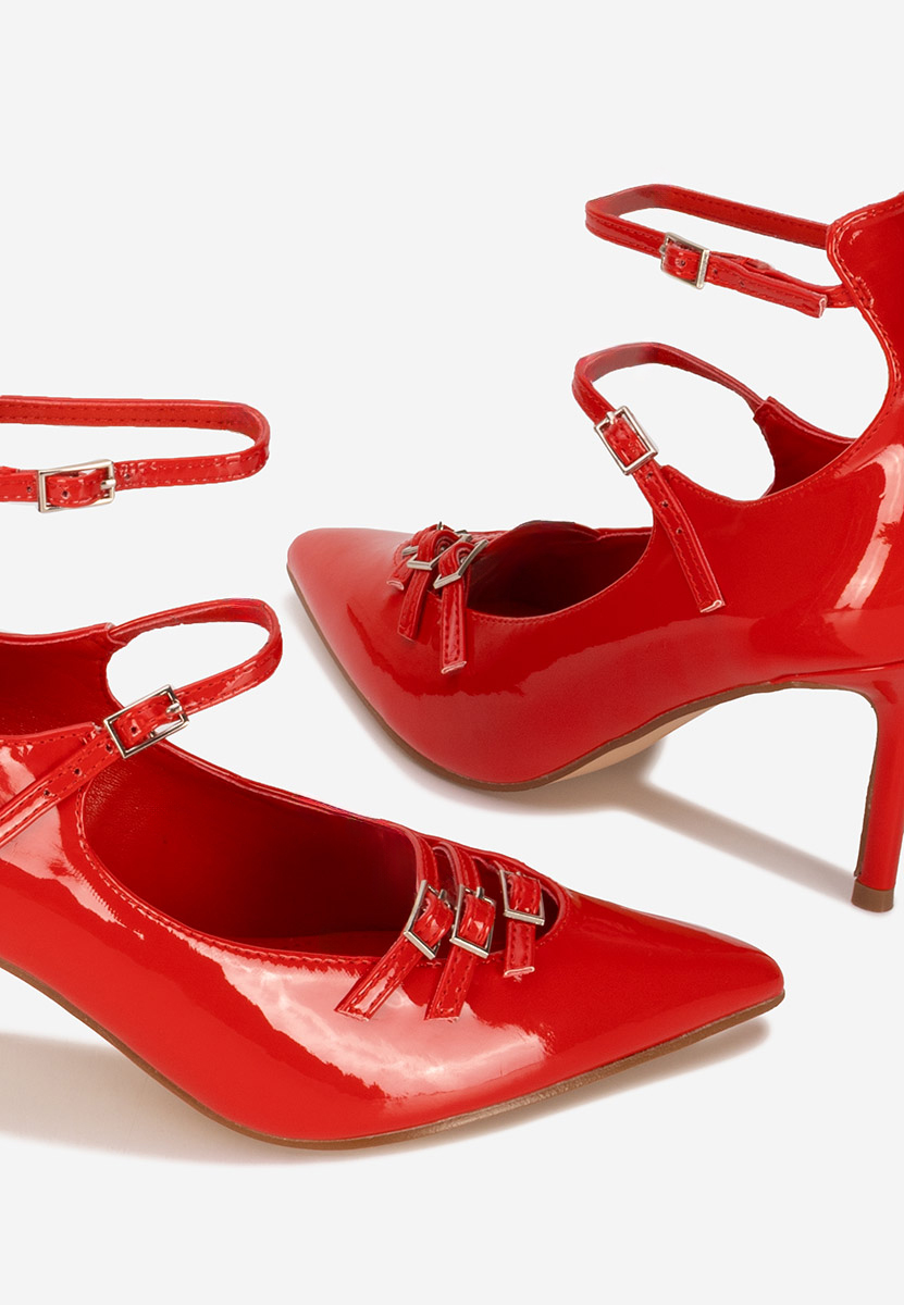 Pantofi cu toc stiletto Monalisa rosii