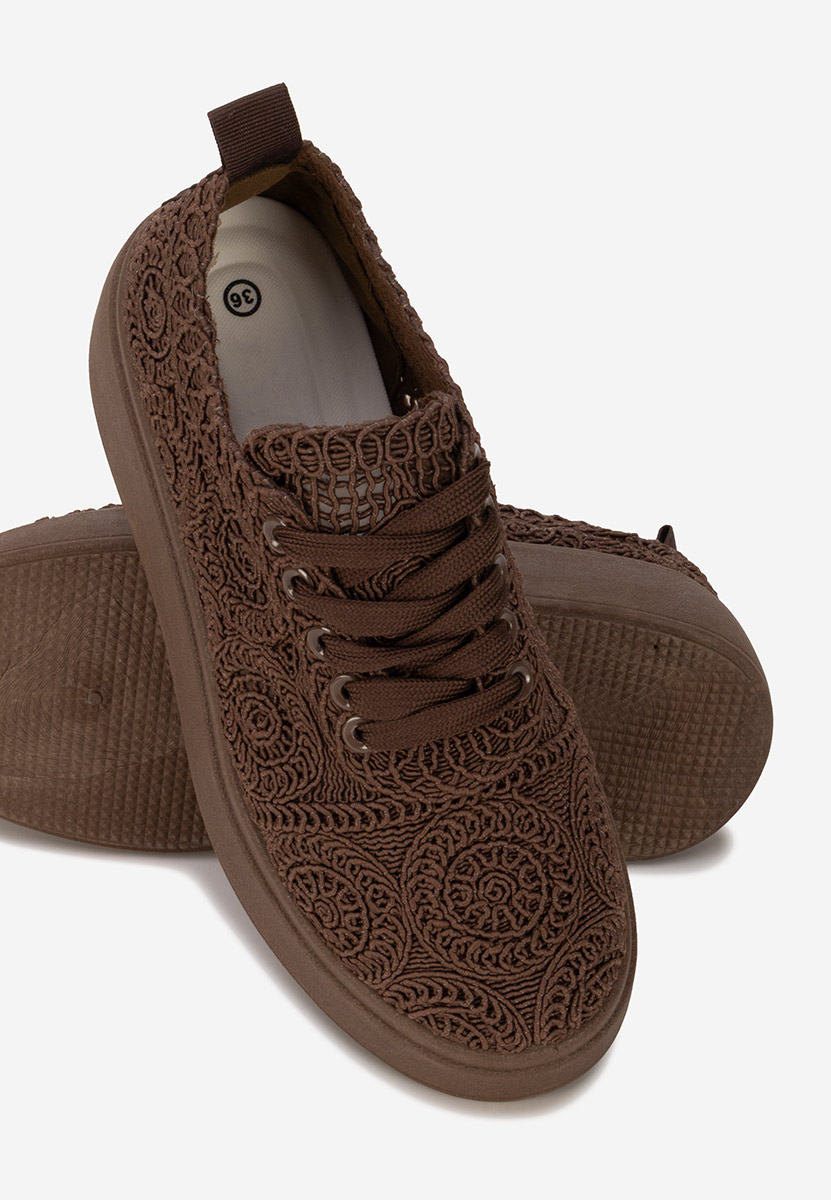 Sneakers cu platformă Anneira maro