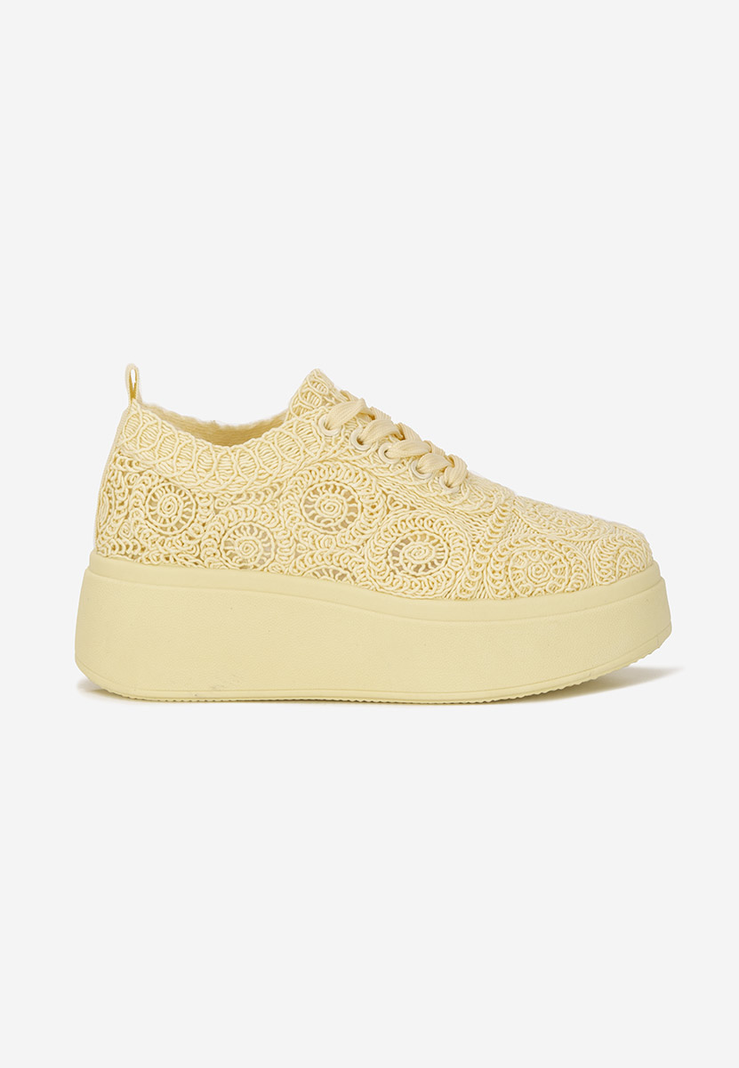 Sneakers cu platformă Anneira galbeni