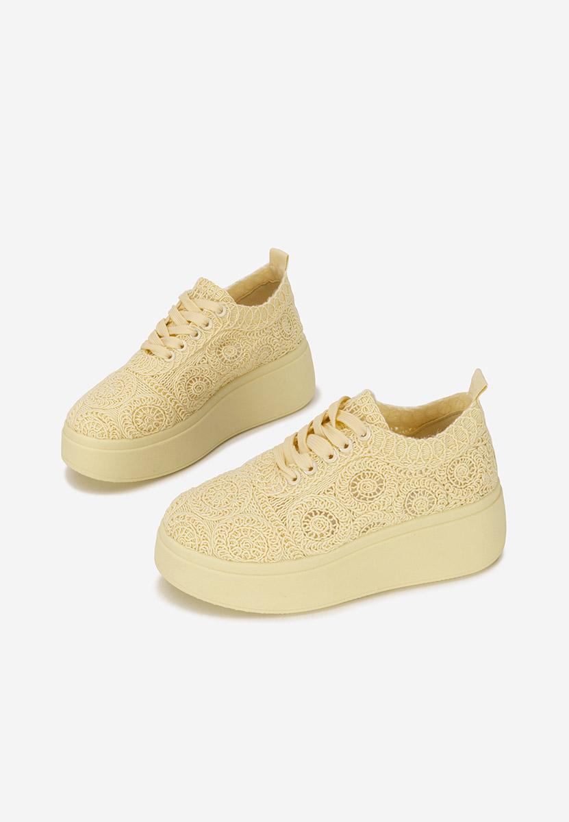 Sneakers cu platformă Anneira galbeni
