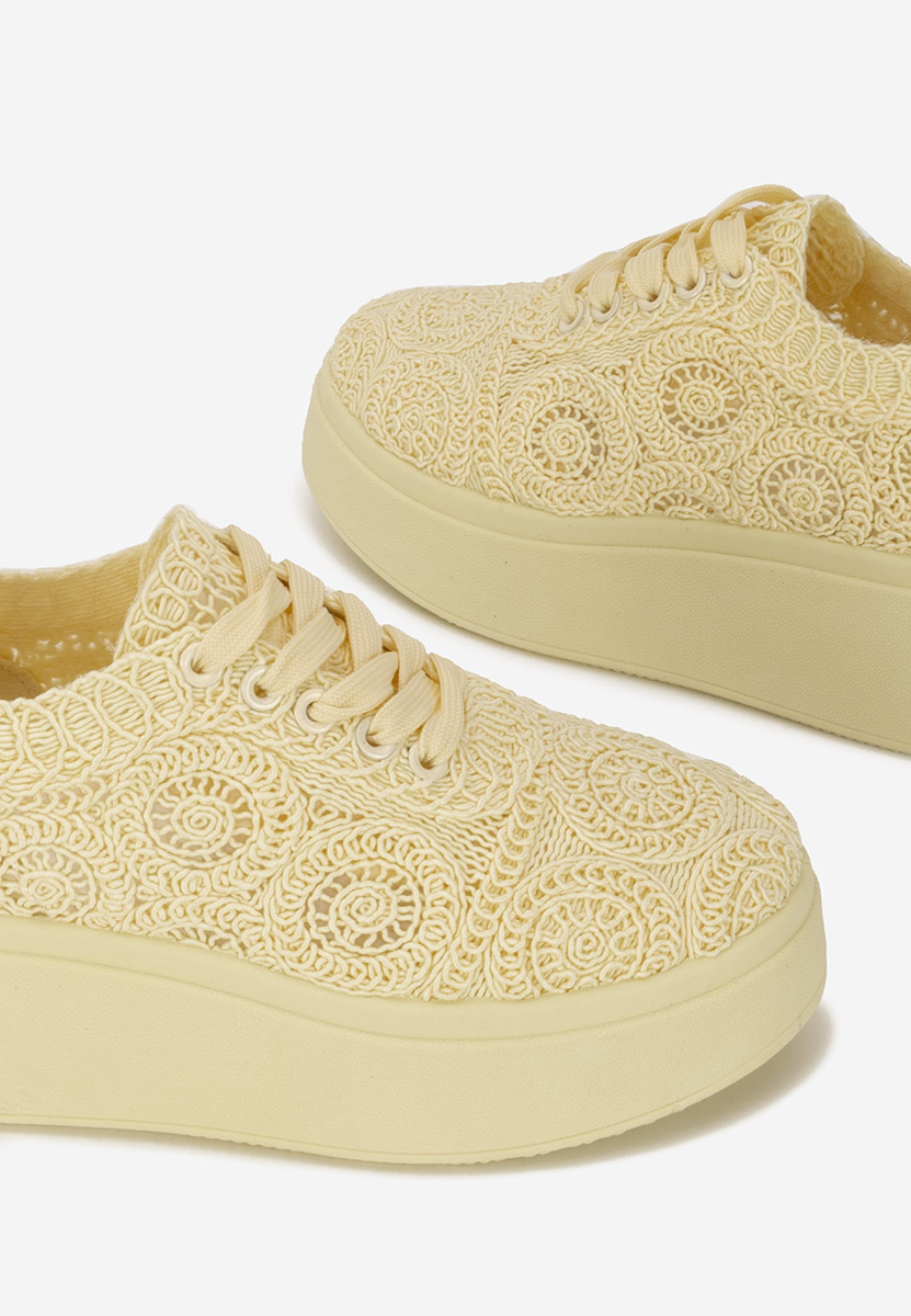 Sneakers cu platformă Anneira galbeni
