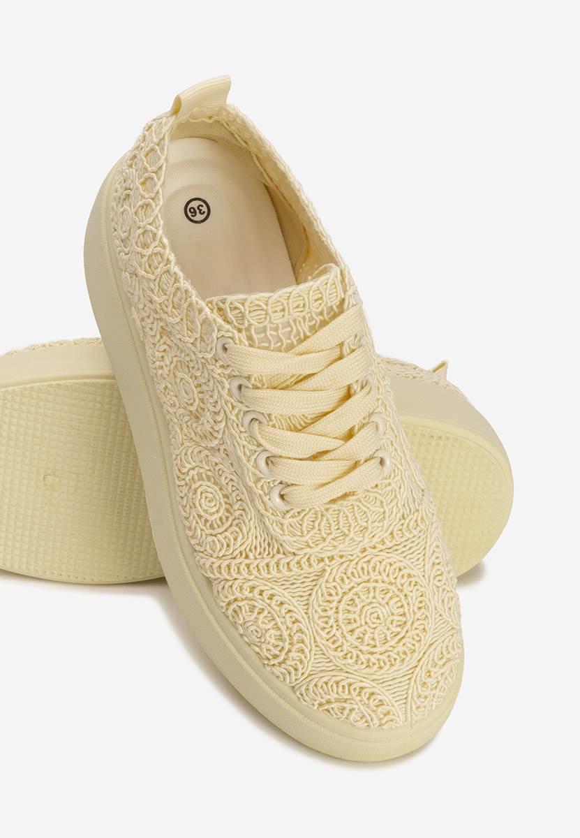 Sneakers cu platformă Anneira galbeni