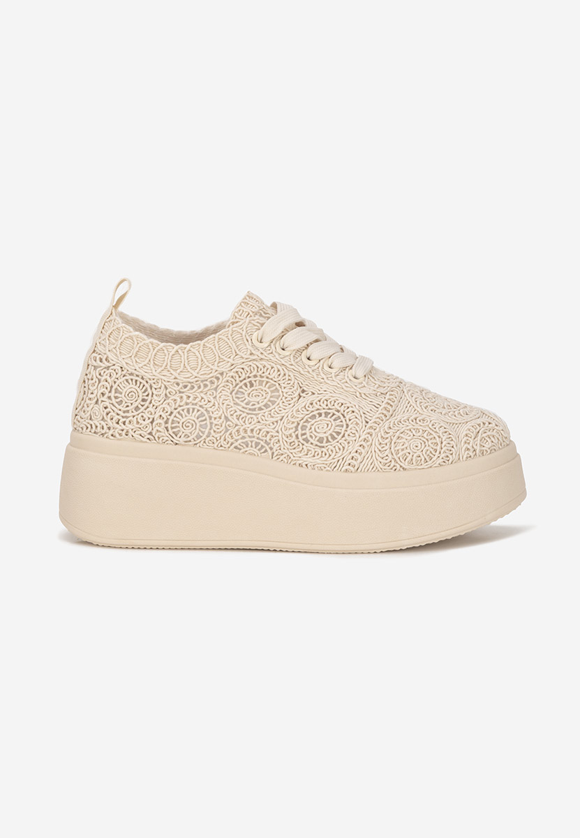 Sneakers cu platformă Anneira bej