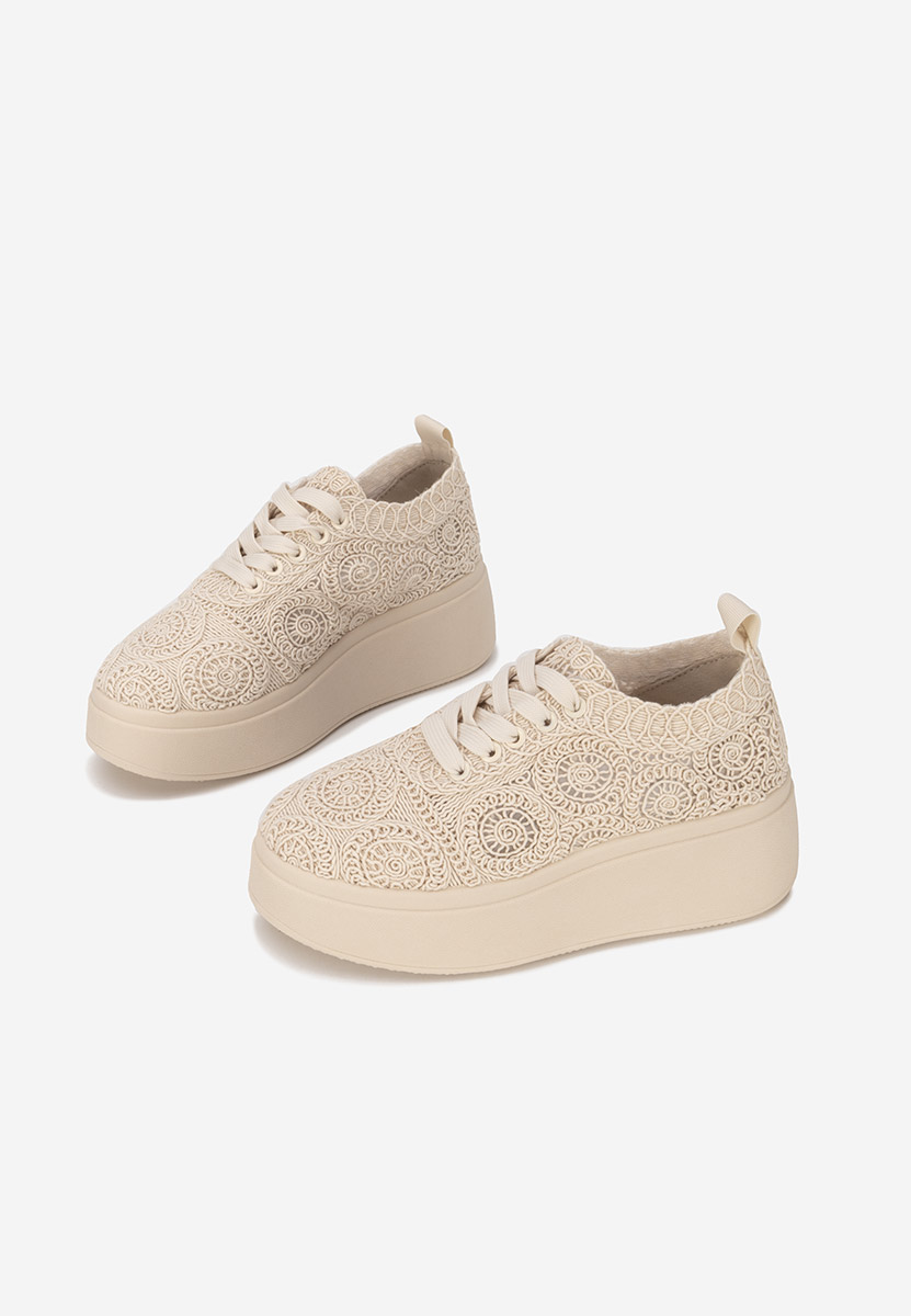 Sneakers cu platformă Anneira bej