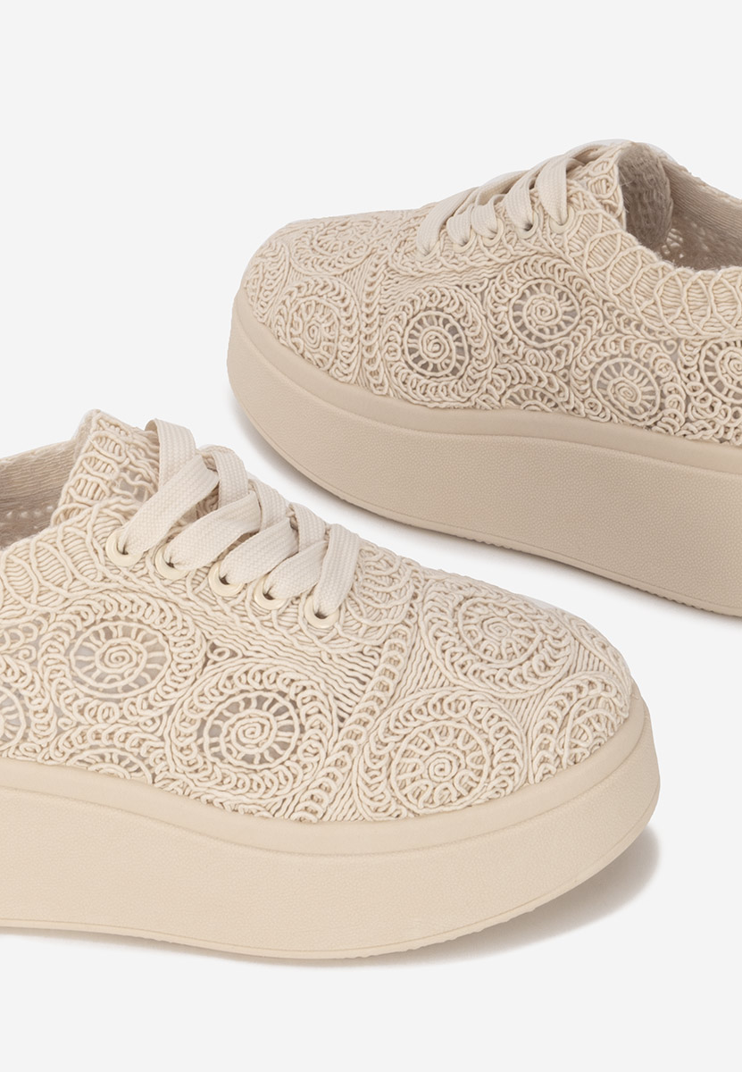 Sneakers cu platformă Anneira bej
