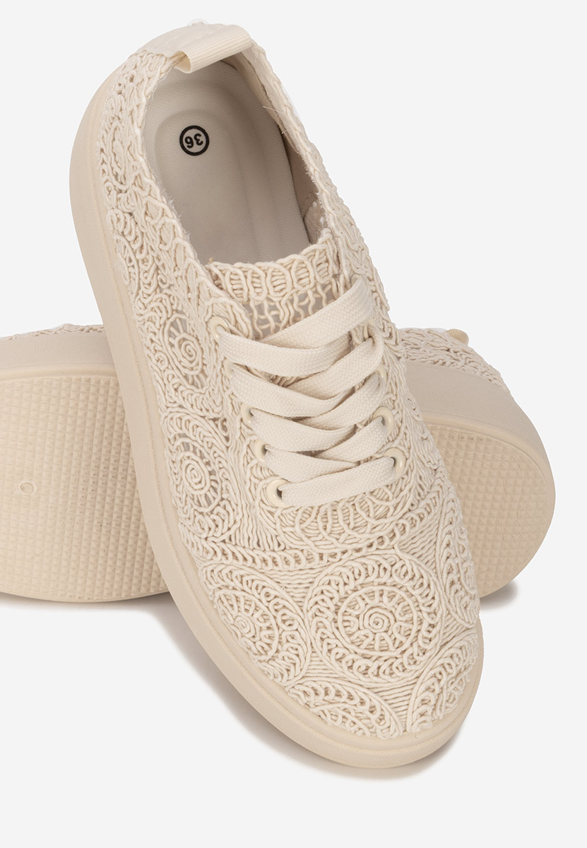 Sneakers cu platformă Anneira bej